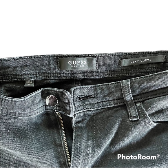 Guess faded black sexy curve jeans size 30 - Picture 6 of 6